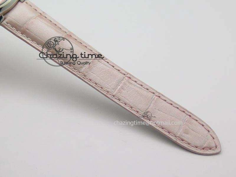 Ballon Bleu 36mm SS V6F Best Edition Pink Textured Dial On Pink Leather Strap Ronda Quartz EasyCare 10784