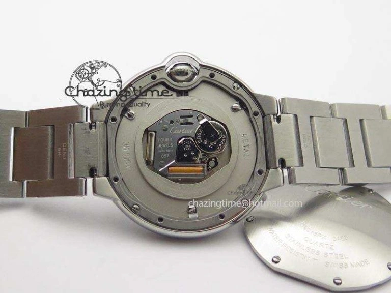 RelaxedFit Ballon Bleu 36mm SS V6F Best Edition Pink Textured Dial On SS Bracelet Ronda Quartz 10782