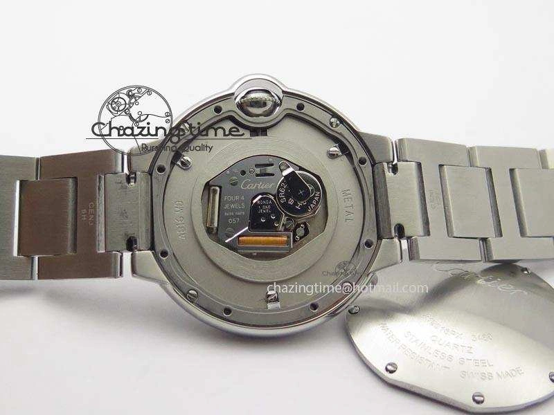 RelaxedFit Ballon Bleu 36mm SS V6F Best Edition Pink Textured Dial On SS Bracelet Ronda Quartz 10782