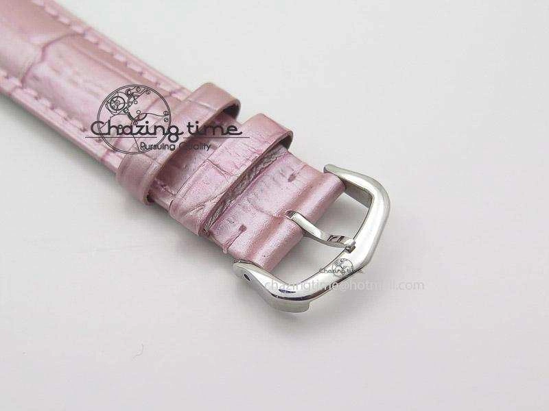 Practical Ballon Bleu 36mm SS V6F White Textured Dial on Pink Leather Strap SEIKO NH05A 6375