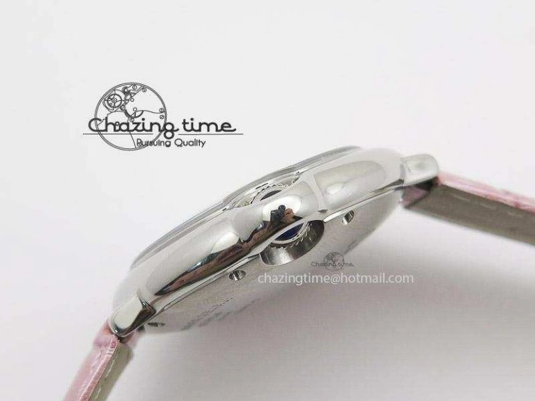 Practical Ballon Bleu 36mm SS V6F White Textured Dial on Pink Leather Strap SEIKO NH05A 6375