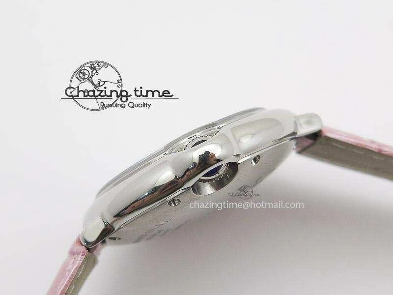 Practical Ballon Bleu 36mm SS V6F White Textured Dial on Pink Leather Strap SEIKO NH05A 6375