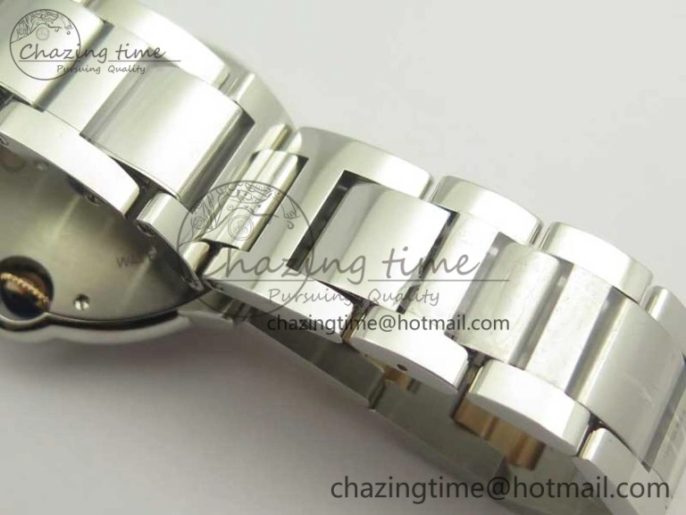 Modern Ballon Bleu 36mm SS RG V6F 1:1 Best Edition White MOP Dial on SS RG Bracelet Ronda Quartz 10677