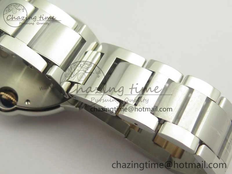 Modern Ballon Bleu 36mm SS RG V6F 1:1 Best Edition White MOP Dial on SS RG Bracelet Ronda Quartz 10677