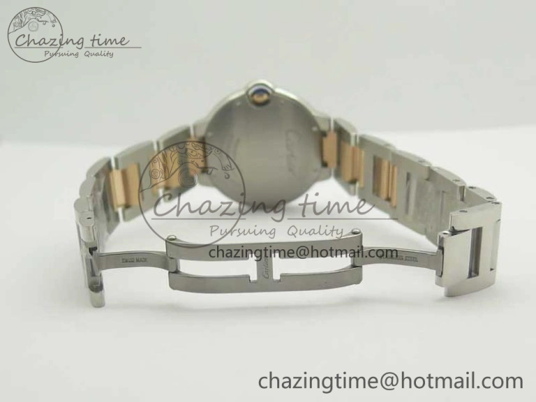 Modern Ballon Bleu 36mm SS RG V6F 1:1 Best Edition White MOP Dial on SS RG Bracelet Ronda Quartz 10677