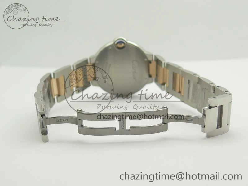 Modern Ballon Bleu 36mm SS RG V6F 1:1 Best Edition White MOP Dial on SS RG Bracelet Ronda Quartz 10677
