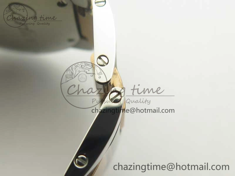 Modern Ballon Bleu 36mm SS RG V6F 1:1 Best Edition White MOP Dial on SS RG Bracelet Ronda Quartz 10677