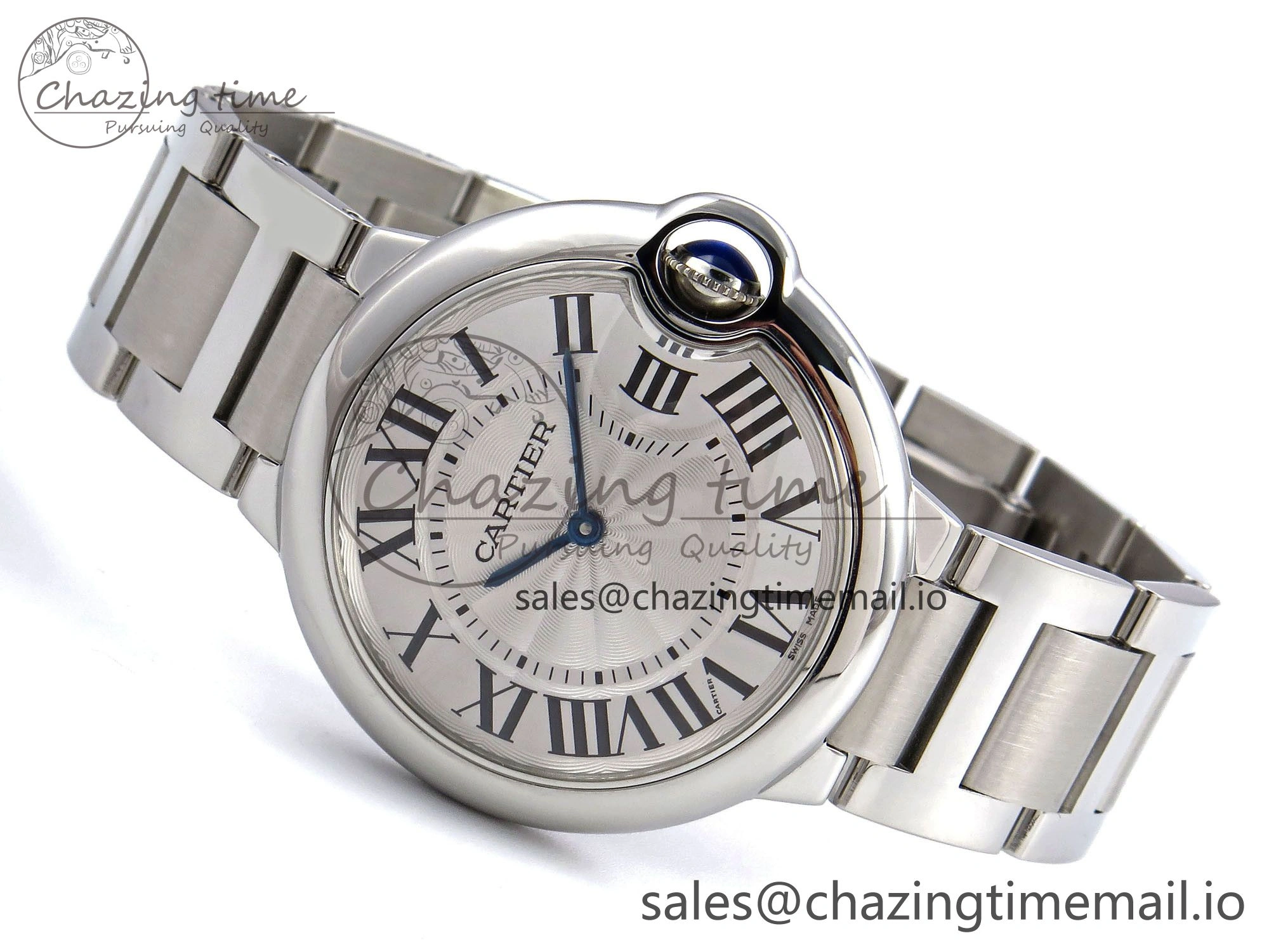 QuickDry Ballon Bleu 36mm V6F 1:1 Best Edition White Dial on SS Bracelet A 5913