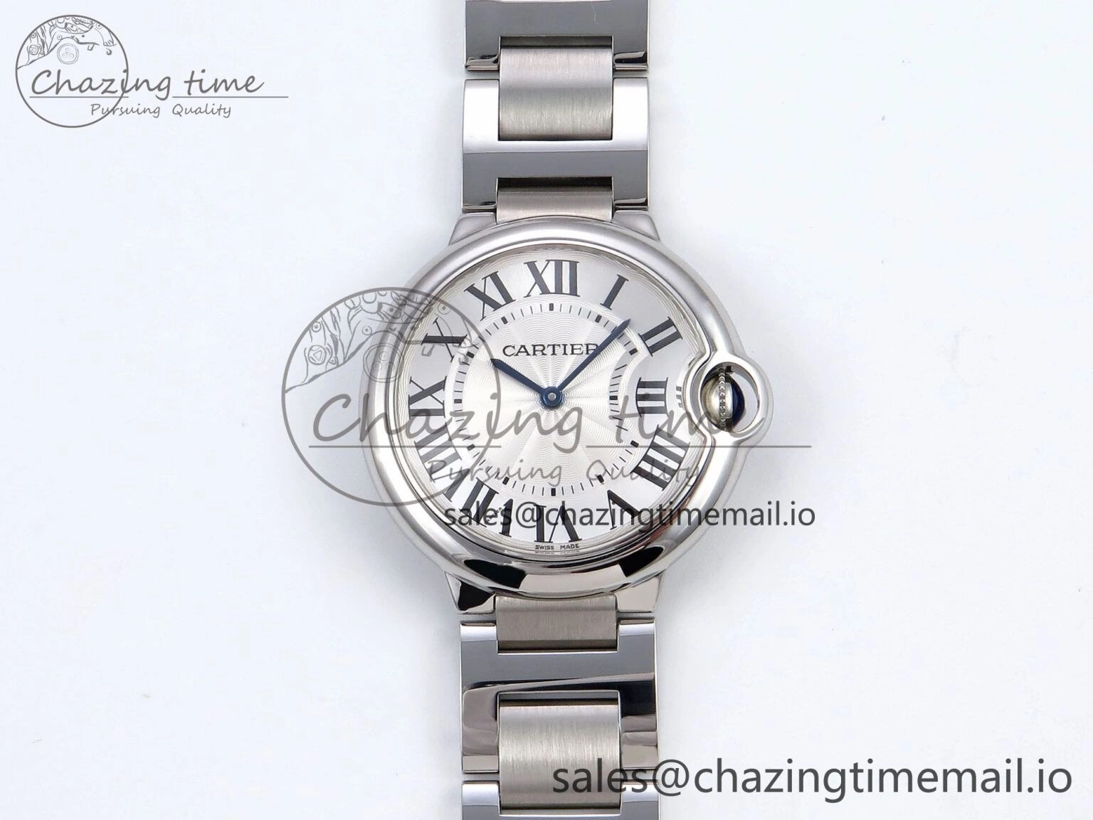 QuickDry Ballon Bleu 36mm V6F 1:1 Best Edition White Dial on SS Bracelet A 5913