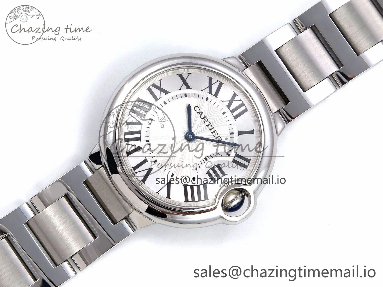 QuickDry Ballon Bleu 36mm V6F 1:1 Best Edition White Dial on SS Bracelet A 5913
