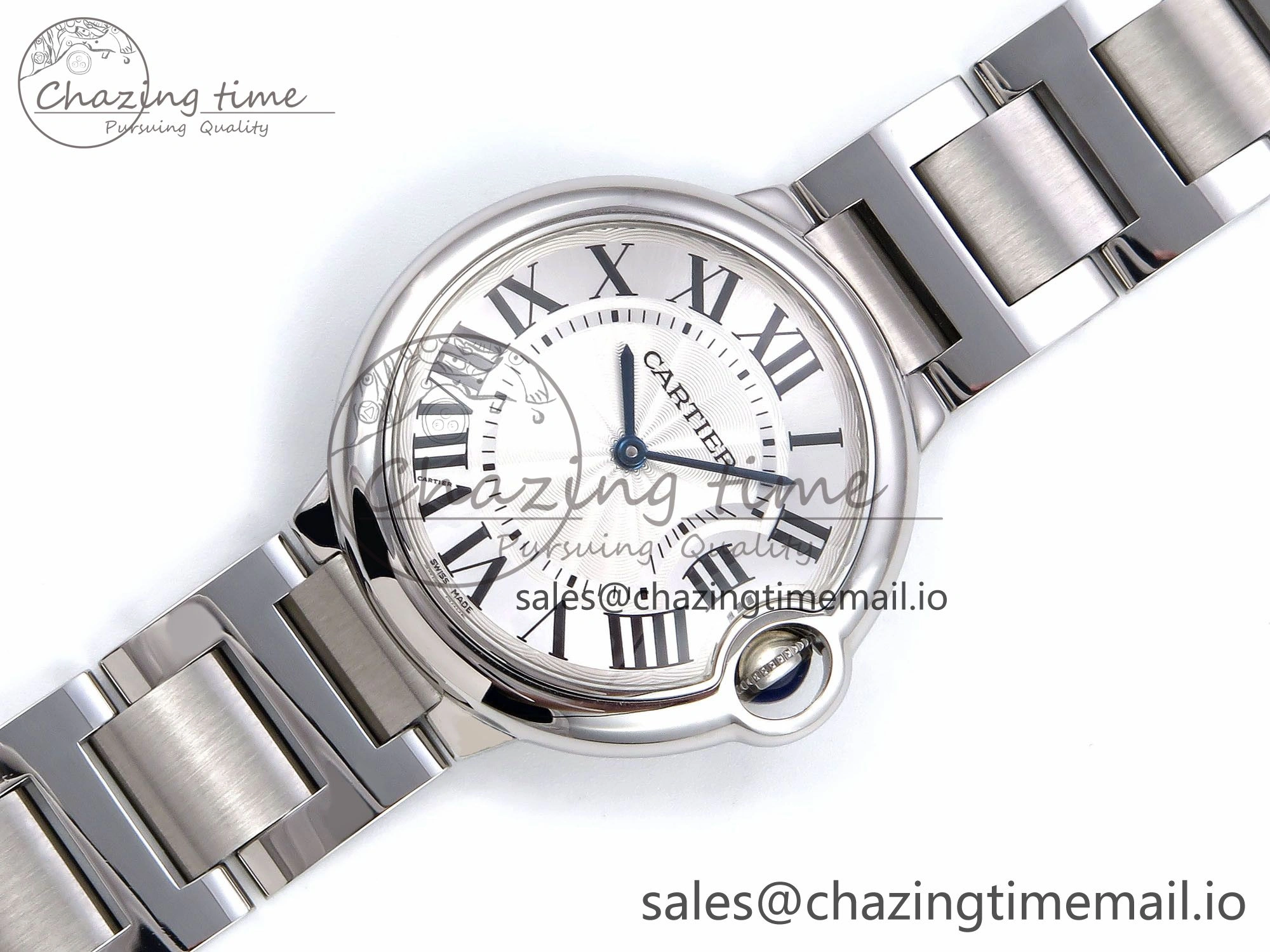QuickDry Ballon Bleu 36mm V6F 1:1 Best Edition White Dial on SS Bracelet A 5913
