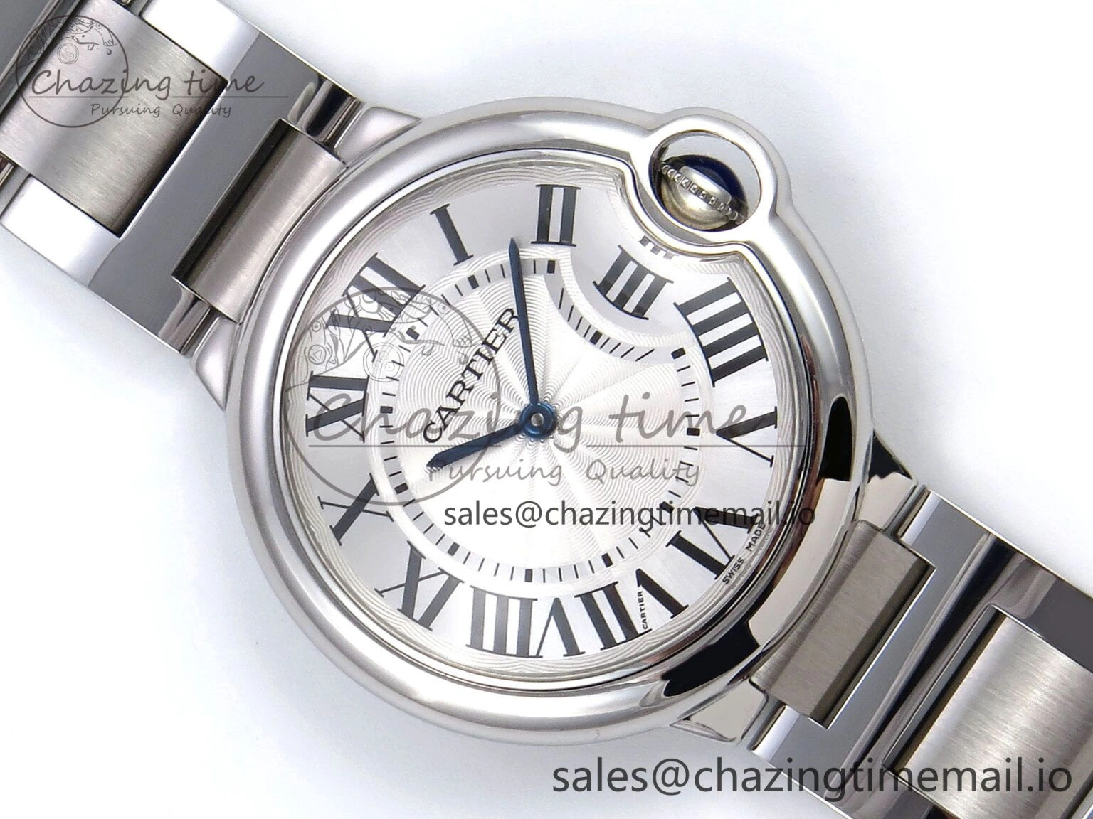 QuickDry Ballon Bleu 36mm V6F 1:1 Best Edition White Dial on SS Bracelet A 5913