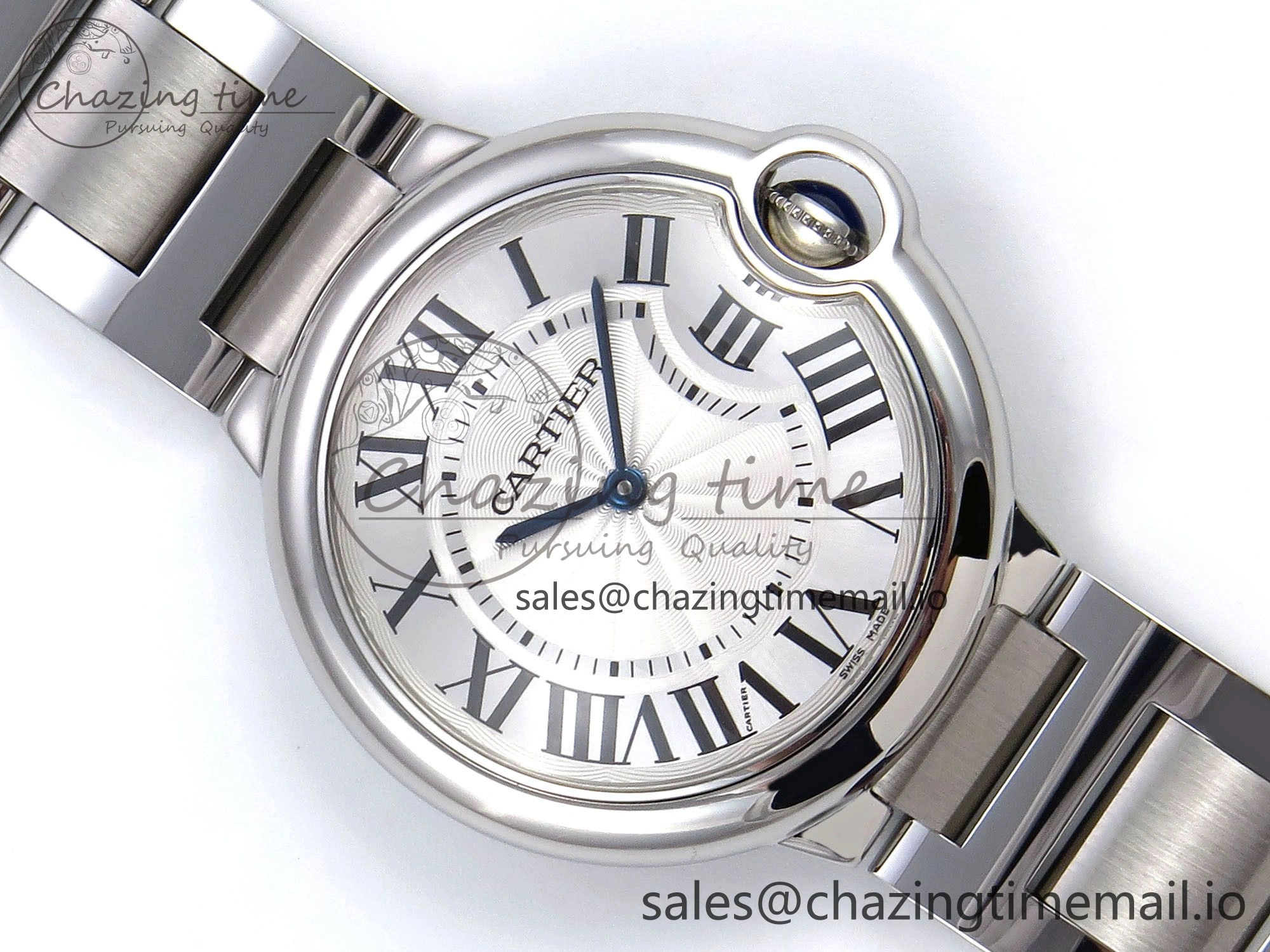 QuickDry Ballon Bleu 36mm V6F 1:1 Best Edition White Dial on SS Bracelet A 5913