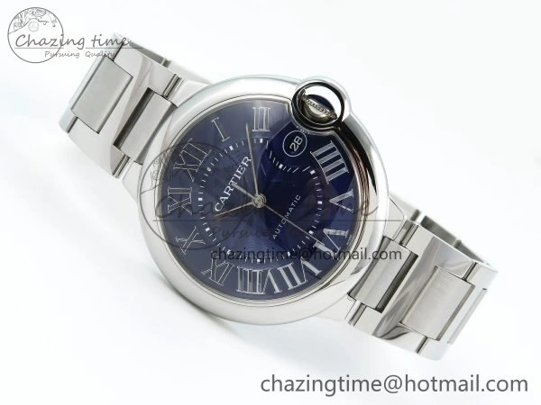 Ballon Bleu 40mm SS CHF 1:1 Best Edition Blue Texture Dial on SS Bracelet A Soft 6049