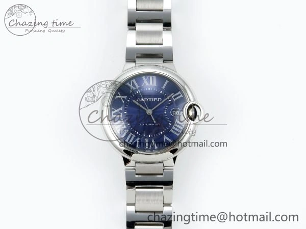 Ballon Bleu 40mm SS CHF 1:1 Best Edition Blue Texture Dial on SS Bracelet A Soft 6049