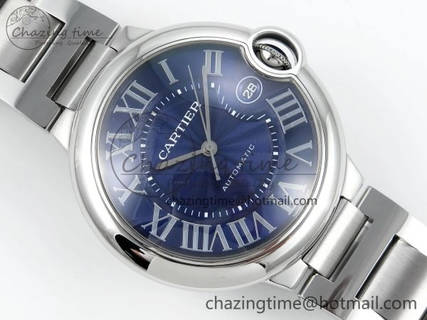 Ballon Bleu 40mm SS CHF 1:1 Best Edition Blue Texture Dial on SS Bracelet A Soft 6049