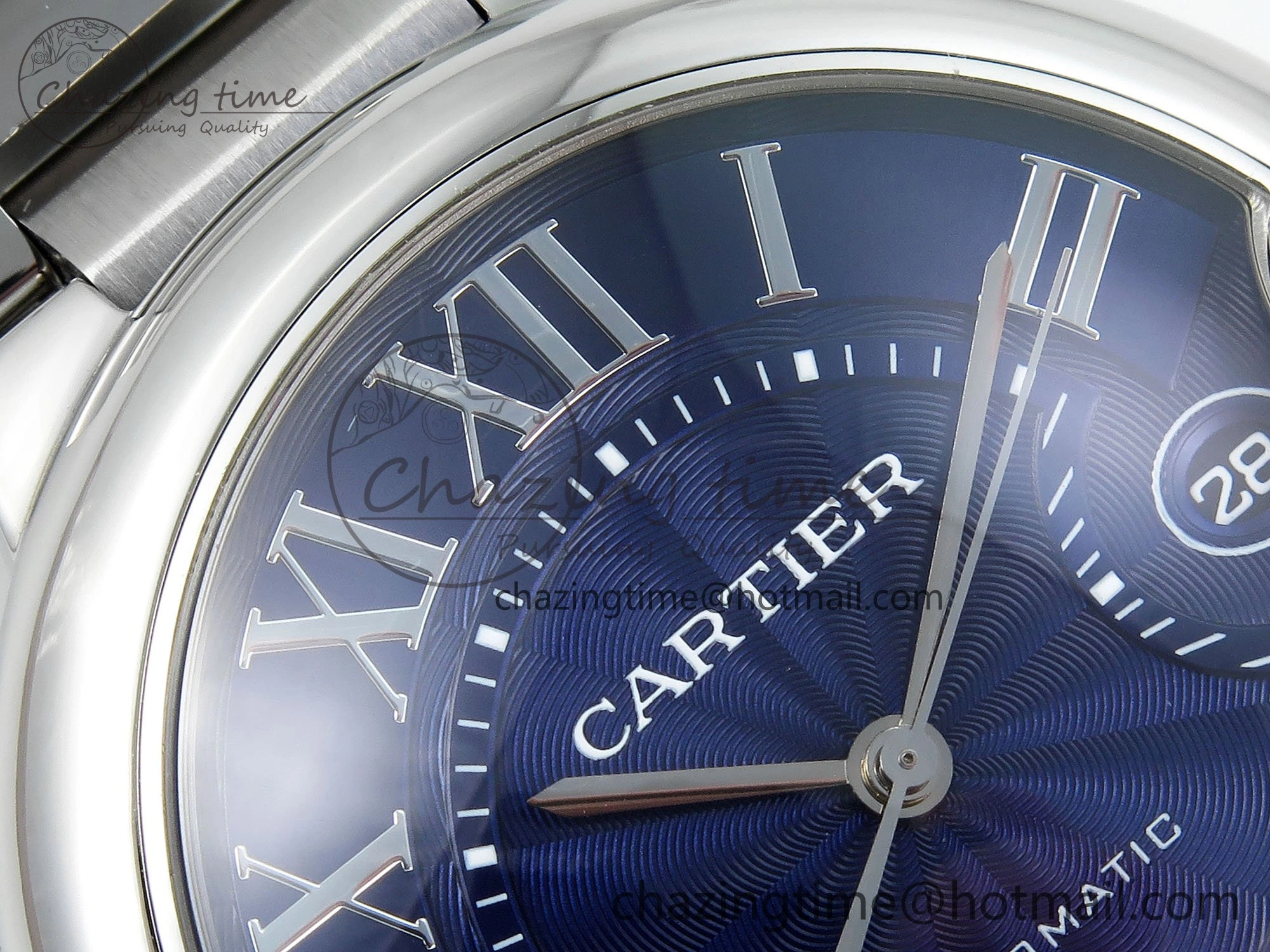 Ballon Bleu 40mm SS CHF 1:1 Best Edition Blue Texture Dial on SS Bracelet A Soft 6049