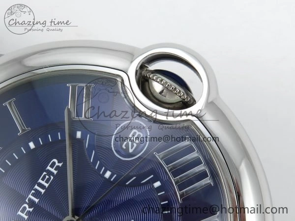 Ballon Bleu 40mm SS CHF 1:1 Best Edition Blue Texture Dial on SS Bracelet A Soft 6049