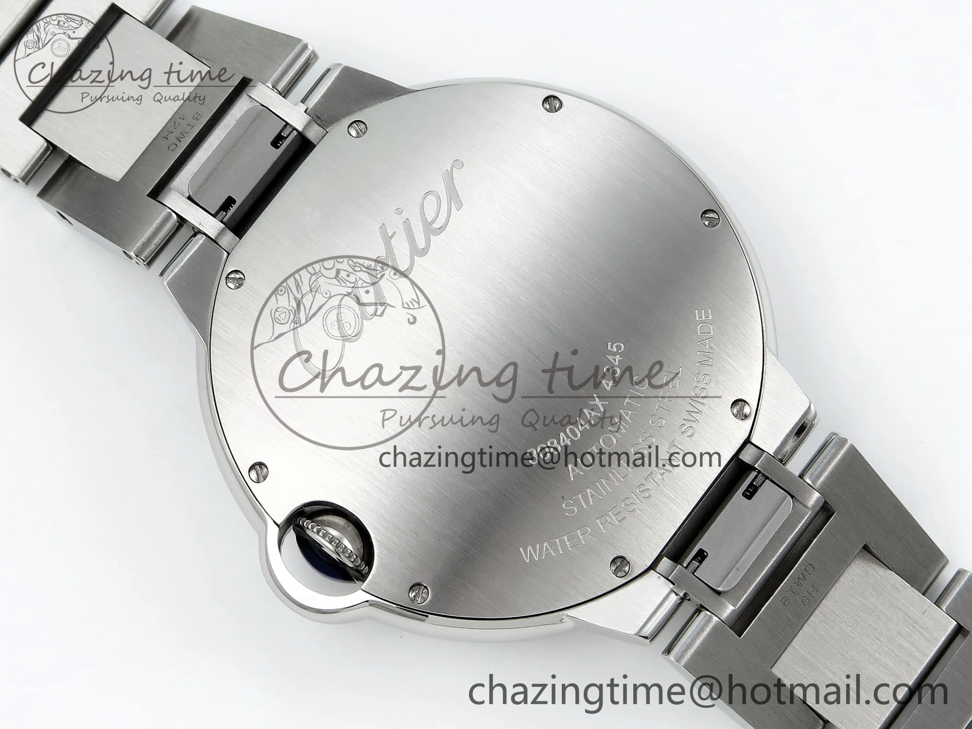 Casual Ballon Bleu 40mm SS CHF 1:1 Best Edition Grey Texture Dial on SS Bracelet A 6044