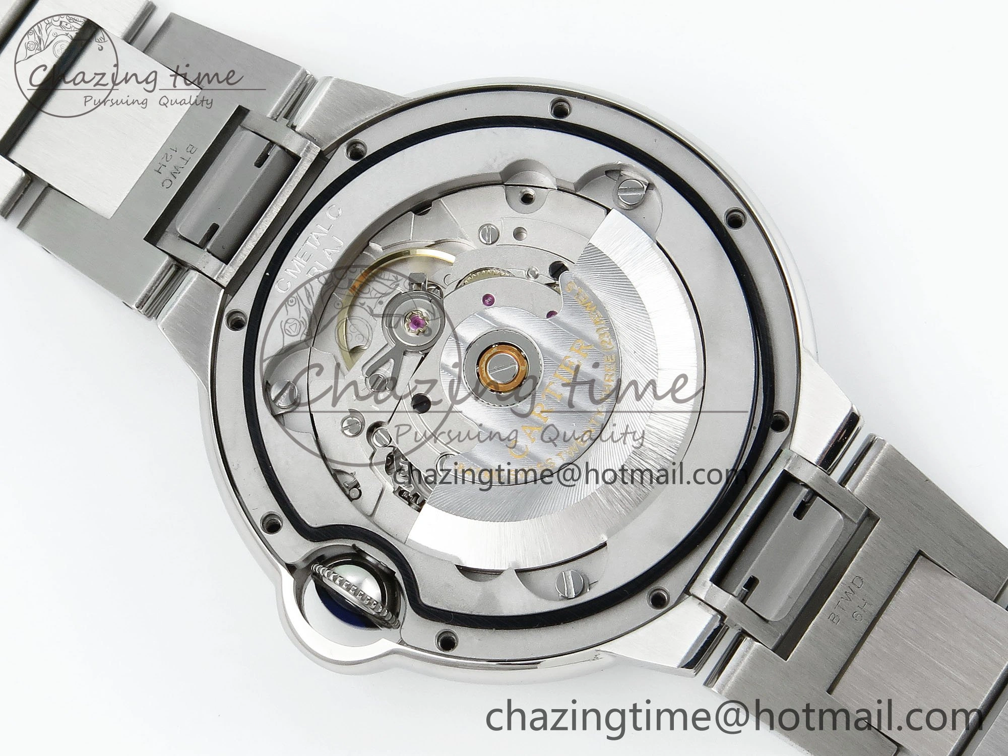 Casual Ballon Bleu 40mm SS CHF 1:1 Best Edition Grey Texture Dial on SS Bracelet A 6044