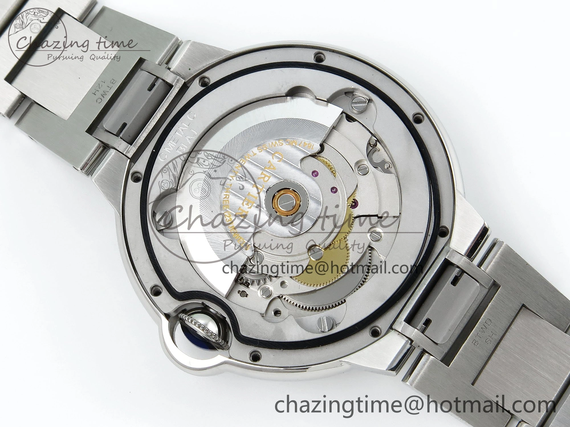 Casual Ballon Bleu 40mm SS CHF 1:1 Best Edition Grey Texture Dial on SS Bracelet A 6044