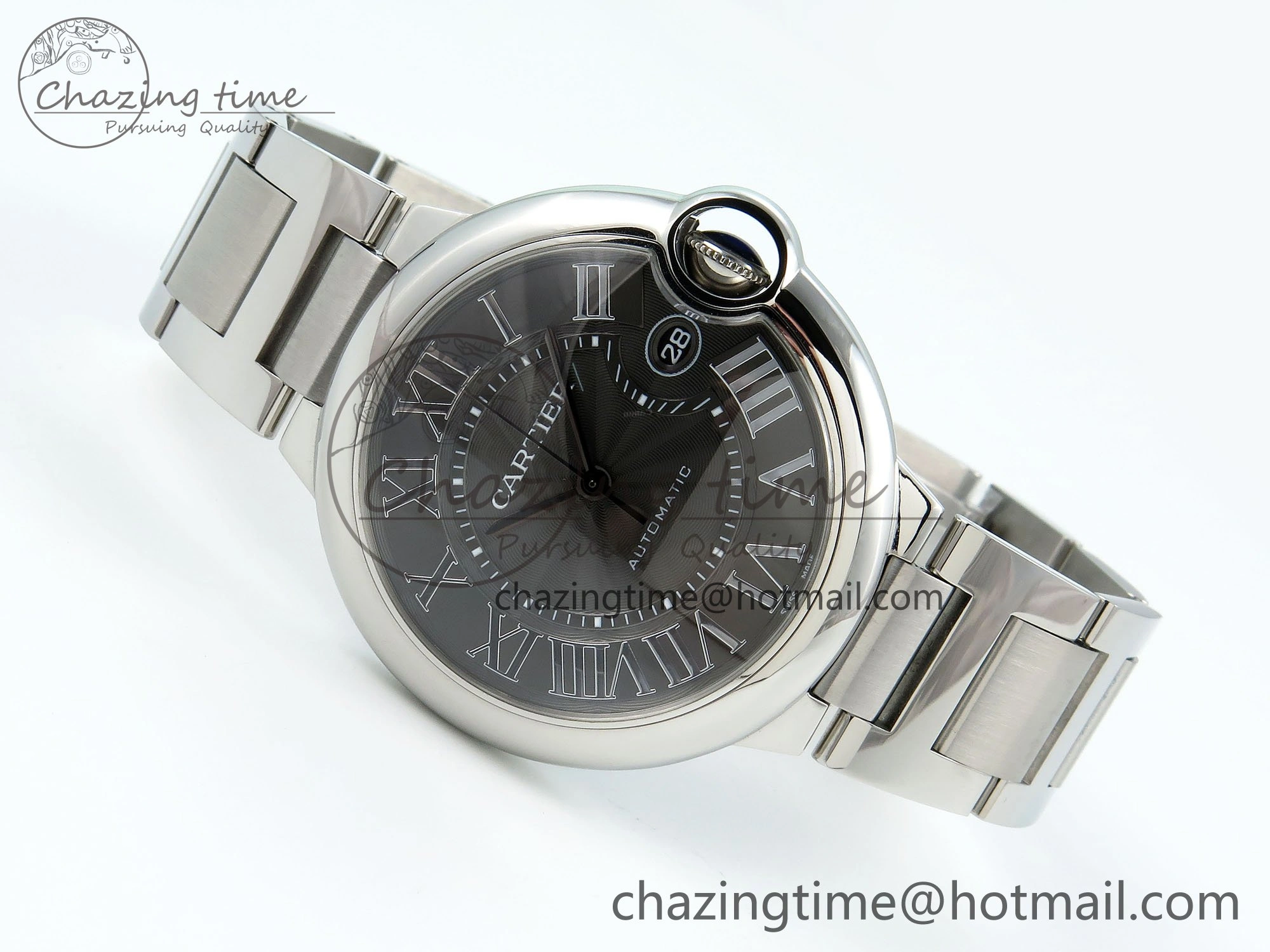 Casual Ballon Bleu 40mm SS CHF 1:1 Best Edition Grey Texture Dial on SS Bracelet A 6044