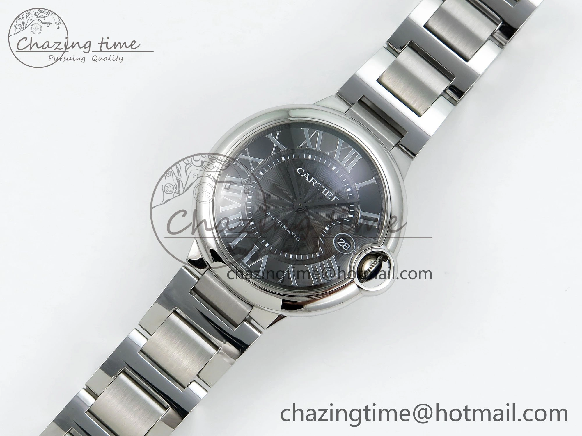 Casual Ballon Bleu 40mm SS CHF 1:1 Best Edition Grey Texture Dial on SS Bracelet A 6044