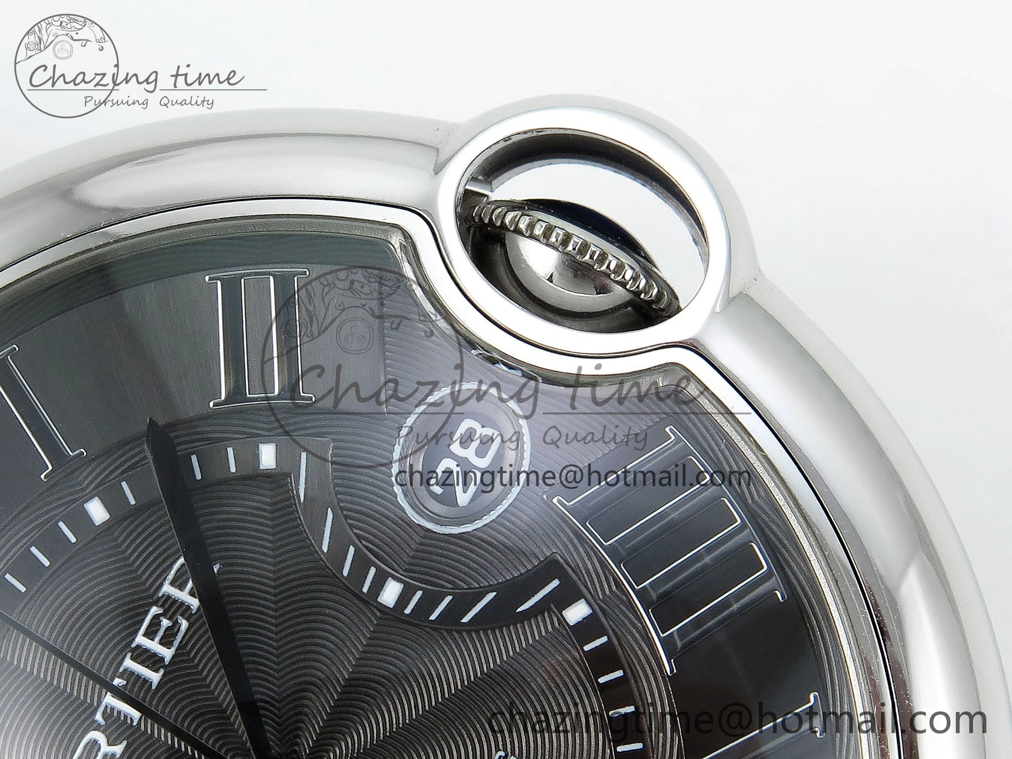 Casual Ballon Bleu 40mm SS CHF 1:1 Best Edition Grey Texture Dial on SS Bracelet A 6044
