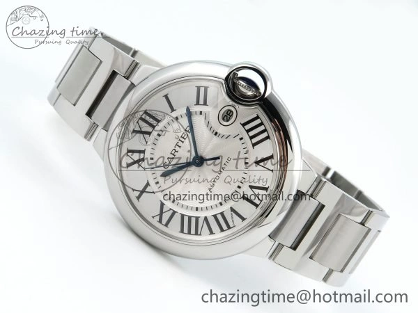 Ballon Bleu 40mm SS CHF 1:1 Best Edition White Texture Dial on SS Bracelet A WeatherProof 6043