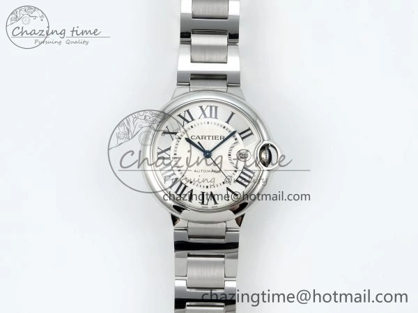 Ballon Bleu 40mm SS CHF 1:1 Best Edition White Texture Dial on SS Bracelet A WeatherProof 6043