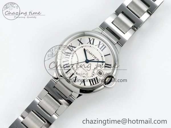 Ballon Bleu 40mm SS CHF 1:1 Best Edition White Texture Dial on SS Bracelet A WeatherProof 6043