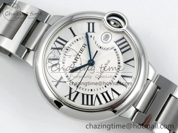 Ballon Bleu 40mm SS CHF 1:1 Best Edition White Texture Dial on SS Bracelet A WeatherProof 6043