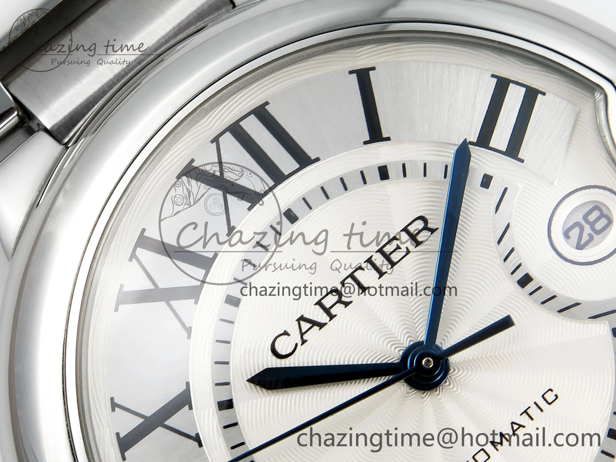 Ballon Bleu 40mm SS CHF 1:1 Best Edition White Texture Dial on SS Bracelet A WeatherProof 6043