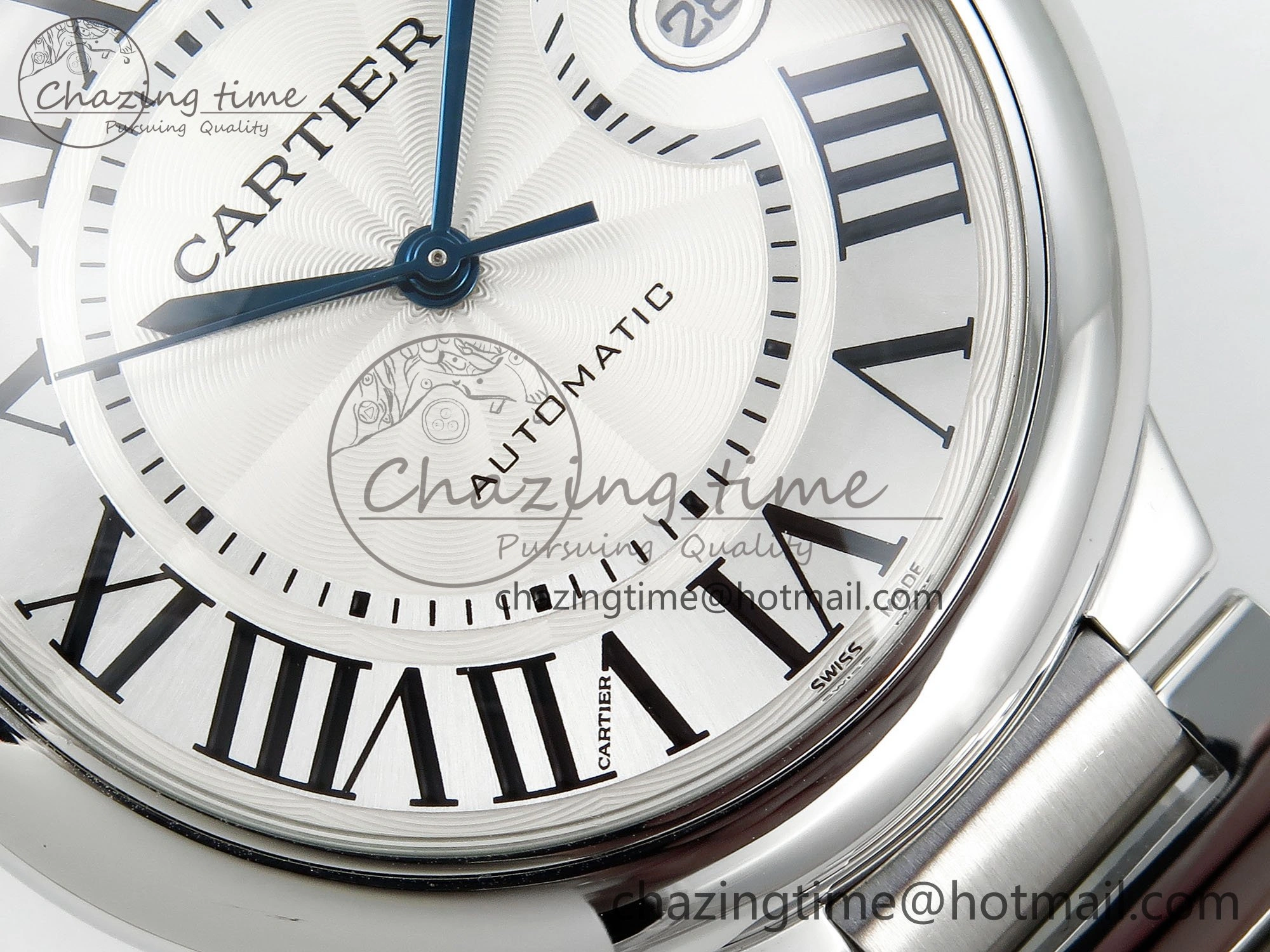 Ballon Bleu 40mm SS CHF 1:1 Best Edition White Texture Dial on SS Bracelet A WeatherProof 6043