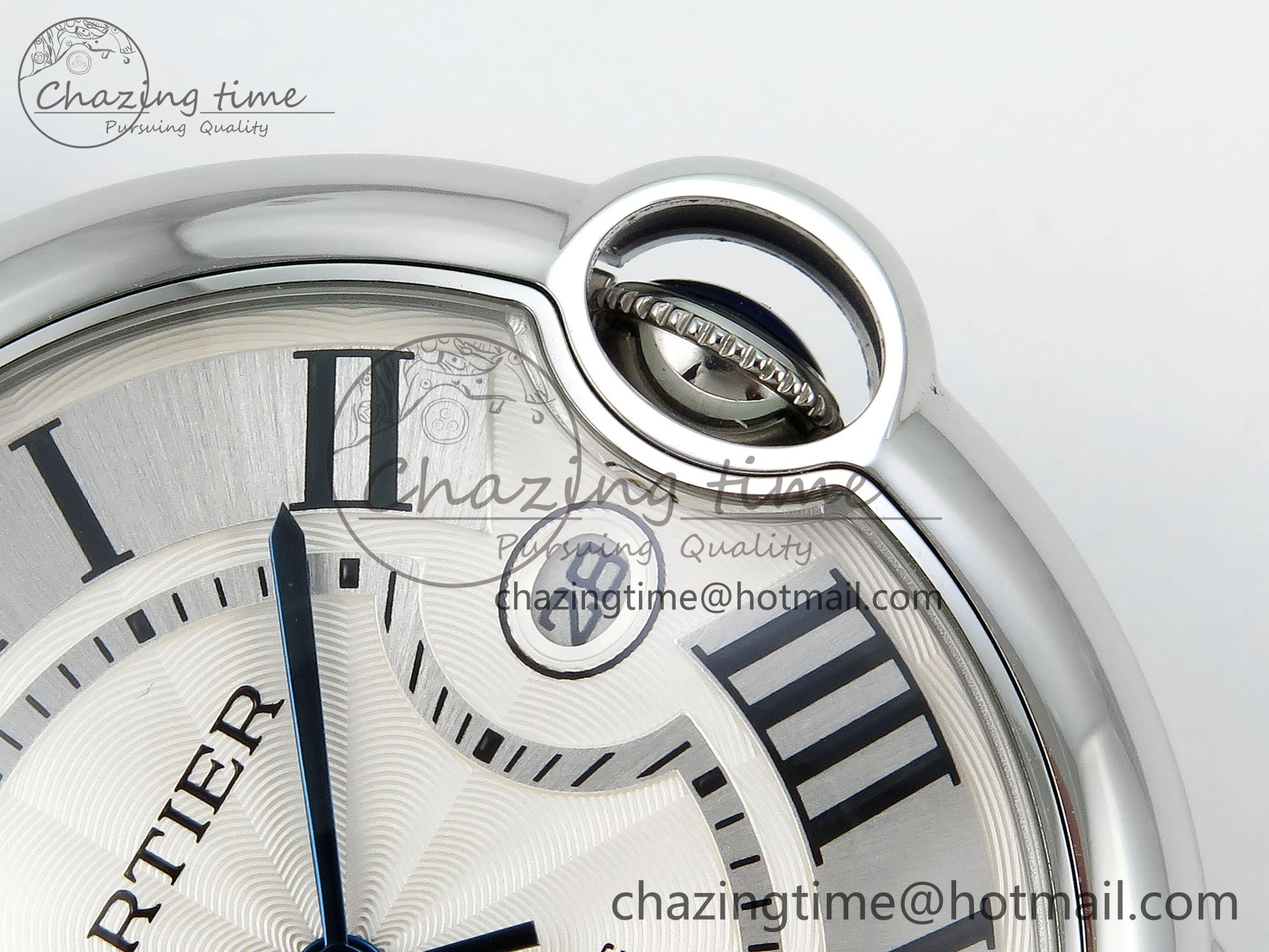 Ballon Bleu 40mm SS CHF 1:1 Best Edition White Texture Dial on SS Bracelet A WeatherProof 6043