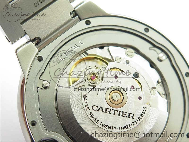 FlexibleFit Ballon Bleu 42mm Crystal Bezel SS V6F 1:1 Best Edition White Texture Dial on SS Bracelet A 10339