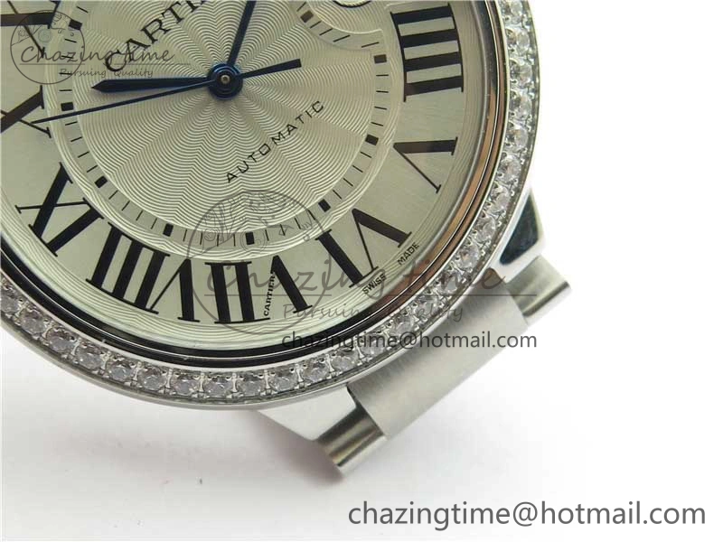 FlexibleFit Ballon Bleu 42mm Crystal Bezel SS V6F 1:1 Best Edition White Texture Dial on SS Bracelet A 10339