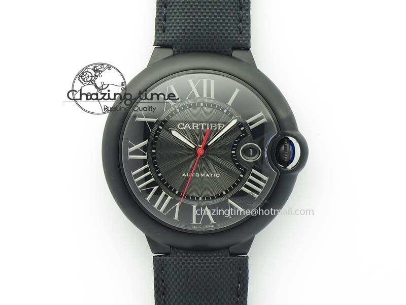Ballon Bleu 42mm DLC Best Edition Black Dial On Black Nylon Strap A Timeless 6304
