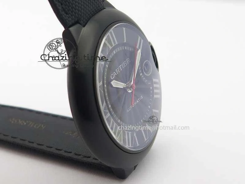 Ballon Bleu 42mm DLC Best Edition Black Dial On Black Nylon Strap A Timeless 6304