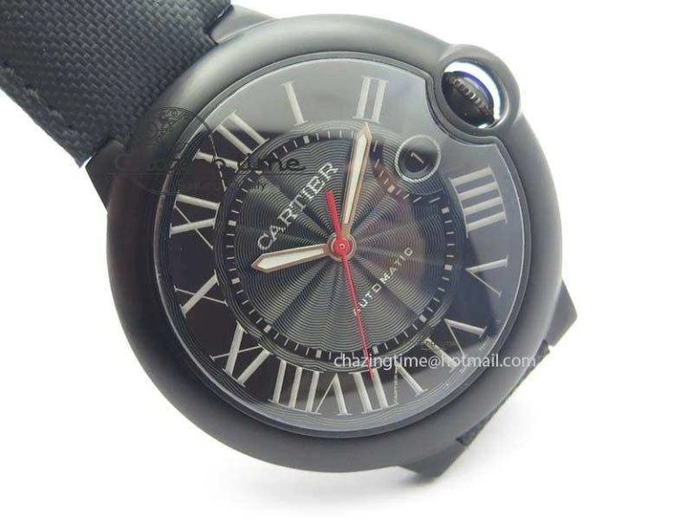 Ballon Bleu 42mm DLC Best Edition Black Dial On Black Nylon Strap A Timeless 6304