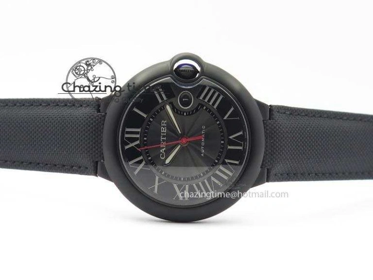 Ballon Bleu 42mm DLC Best Edition Black Dial On Black Nylon Strap A Timeless 6304