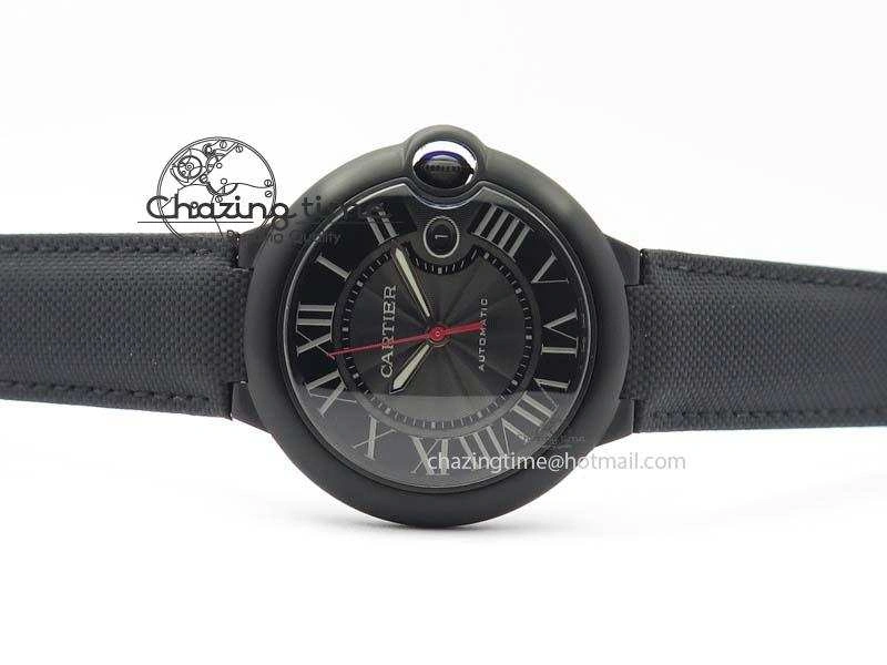 Ballon Bleu 42mm DLC Best Edition Black Dial On Black Nylon Strap A Timeless 6304