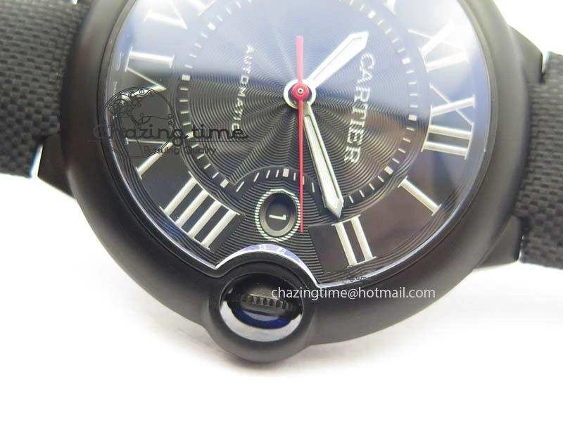 Ballon Bleu 42mm DLC Best Edition Black Dial On Black Nylon Strap A Timeless 6304