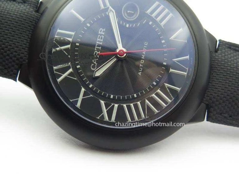 Ballon Bleu 42mm DLC Best Edition Black Dial On Black Nylon Strap A Timeless 6304