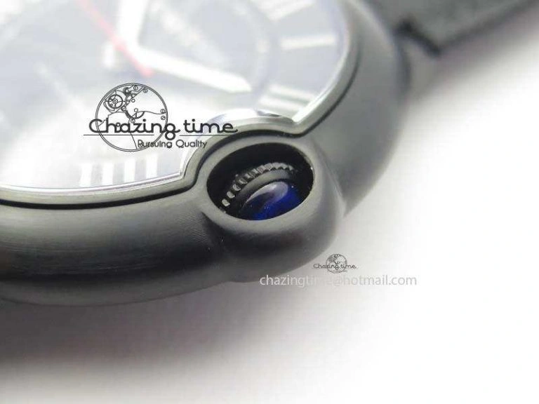 Ballon Bleu 42mm DLC Best Edition Black Dial On Black Nylon Strap A Timeless 6304