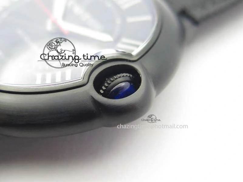 Ballon Bleu 42mm DLC Best Edition Black Dial On Black Nylon Strap A Timeless 6304