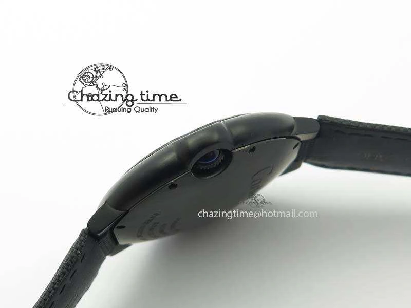 Ballon Bleu 42mm DLC Best Edition Black Dial On Black Nylon Strap A Timeless 6304