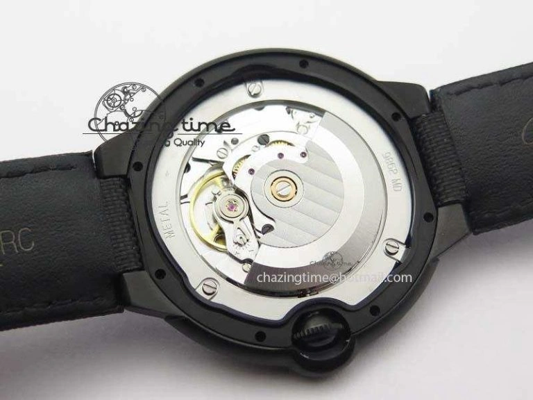 Ballon Bleu 42mm DLC Best Edition Black Dial On Black Nylon Strap A Timeless 6304