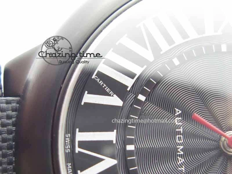 Ballon Bleu 42mm DLC JF Best Edition Black Dial On Black Nylon Strap Miyota UrbanChic 6295