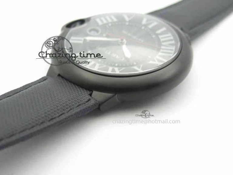 Ballon Bleu 42mm DLC JF Best Edition Black Dial On Black Nylon Strap Miyota UrbanChic 6295